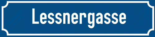 Straßenschild Lessnergasse zum kostenlosen Download