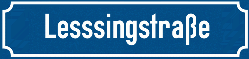 Straßenschild Lesssingstraße