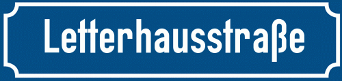 Straßenschild Letterhausstraße zum kostenlosen Download