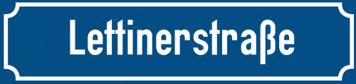 Straßenschild Lettinerstraße