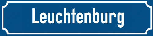 Straßenschild Leuchtenburg