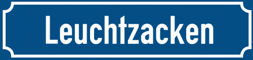 Straßenschild Leuchtzacken