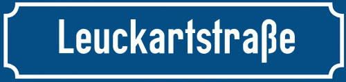 Straßenschild Leuckartstraße zum kostenlosen Download