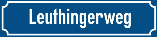 Straßenschild Leuthingerweg