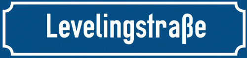 Straßenschild Levelingstraße