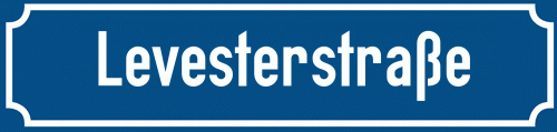 Straßenschild Levesterstraße