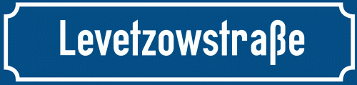 Straßenschild Levetzowstraße