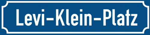 Straßenschild Levi-Klein-Platz