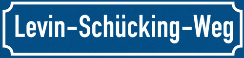 Straßenschild Levin-Schücking-Weg