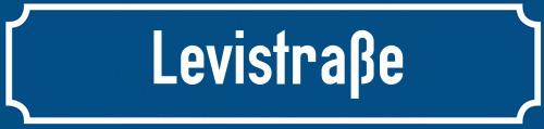 Straßenschild Levistraße