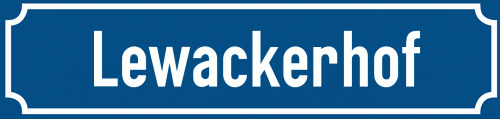 Straßenschild Lewackerhof zum kostenlosen Download