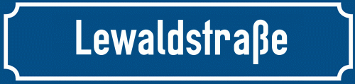 Straßenschild Lewaldstraße