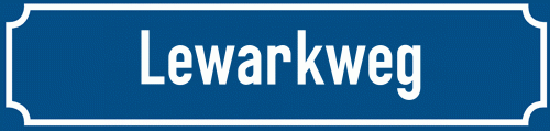 Straßenschild Lewarkweg
