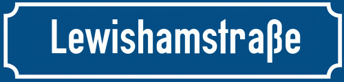 Straßenschild Lewishamstraße zum kostenlosen Download