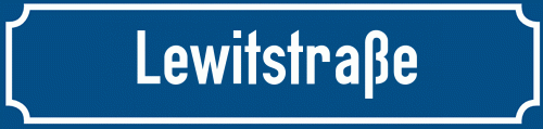 Straßenschild Lewitstraße