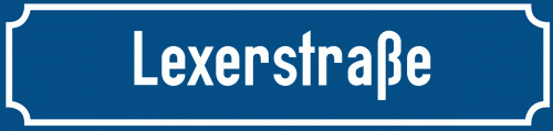 Straßenschild Lexerstraße