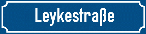 Straßenschild Leykestraße zum kostenlosen Download