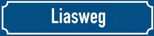 Straßenschild Liasweg