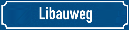 Straßenschild Libauweg zum kostenlosen Download