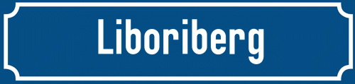 Straßenschild Liboriberg zum kostenlosen Download