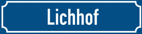 Straßenschild Lichhof