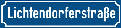 Straßenschild Lichtendorferstraße