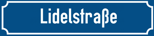 Straßenschild Lidelstraße