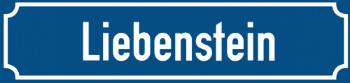Straßenschild Liebenstein
