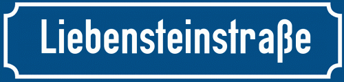 Straßenschild Liebensteinstraße