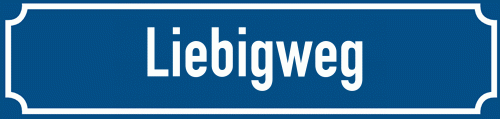 Straßenschild Liebigweg
