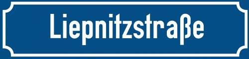 Straßenschild Liepnitzstraße