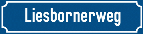 Straßenschild Liesbornerweg