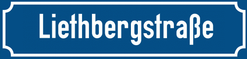 Straßenschild Liethbergstraße