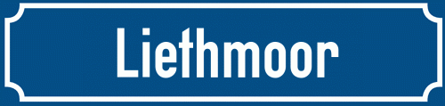 Straßenschild Liethmoor