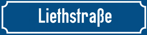 Straßenschild Liethstraße