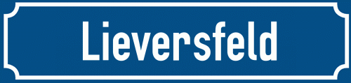 Straßenschild Lieversfeld