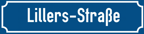 Straßenschild Lillers-Straße