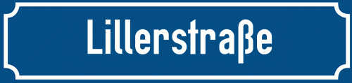 Straßenschild Lillerstraße