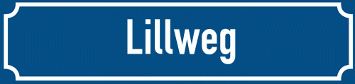Straßenschild Lillweg