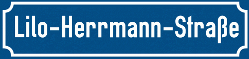 Straßenschild Lilo-Herrmann-Straße