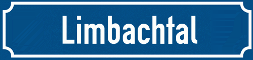 Straßenschild Limbachtal