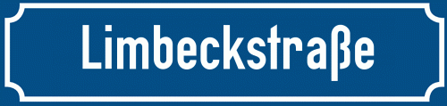 Straßenschild Limbeckstraße