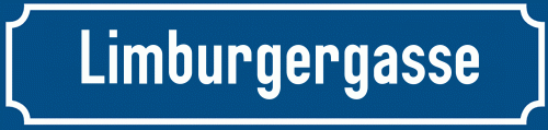 Straßenschild Limburgergasse zum kostenlosen Download