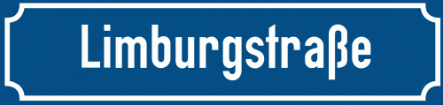 Straßenschild Limburgstraße