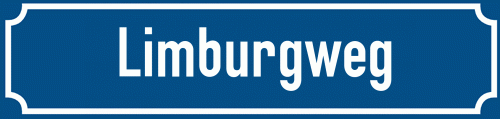 Straßenschild Limburgweg