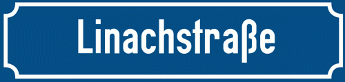 Straßenschild Linachstraße