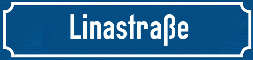 Straßenschild Linastraße