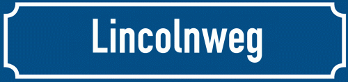 Straßenschild Lincolnweg
