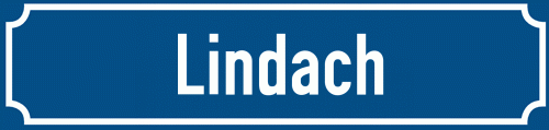Straßenschild Lindach