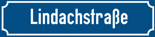 Straßenschild Lindachstraße